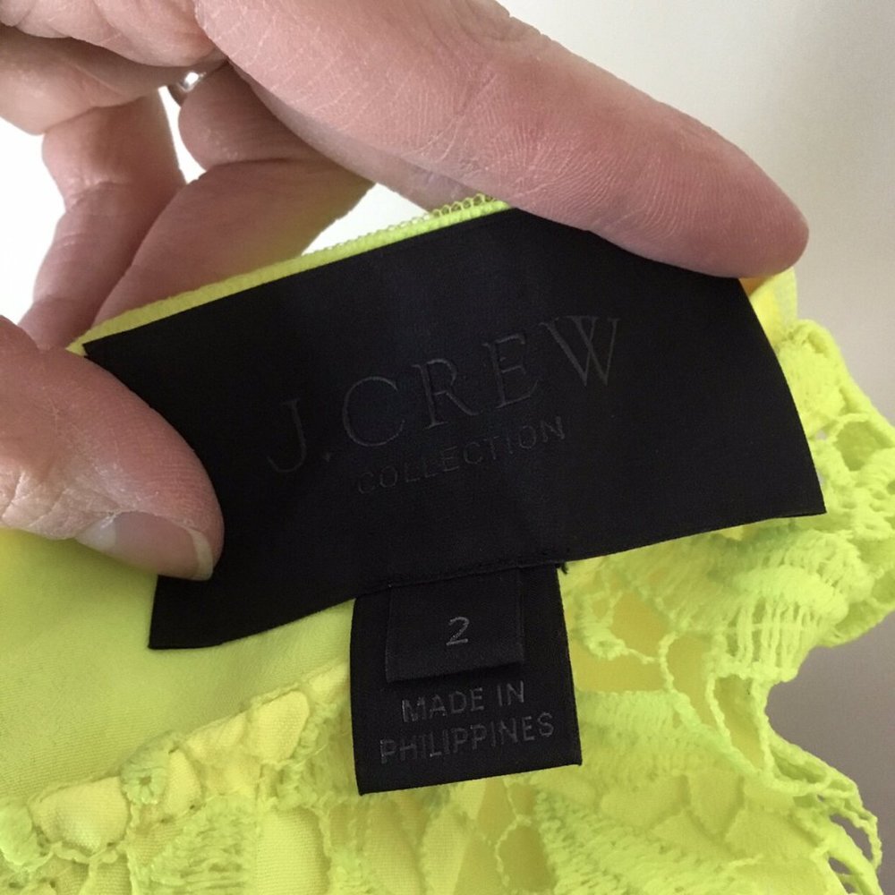 Women’s J. Crew Collection Yellow Dress Size 2 - Picture 3 of 6